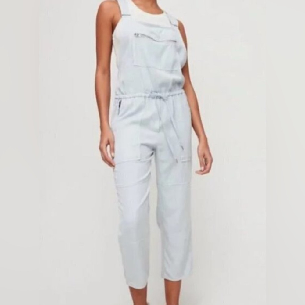 WILFRED FREE Sz XS Valletta Light Greenish Overalls Drawstring Zipper Pockets